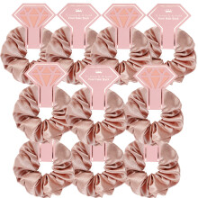 10 PAK Scrunchies til brudepiger Forslagsgaver Elastik H?rb?nd Polterabendsfavoritter (at have og at holde dit h?r tilbage) RoseGold