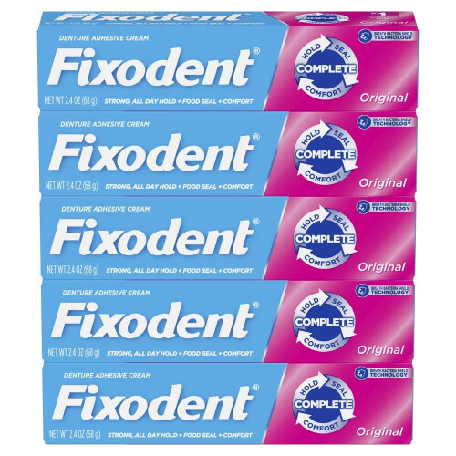 Fixodent Original Secure Tandproteslim - 2,4 oz (Pack om 5) 1