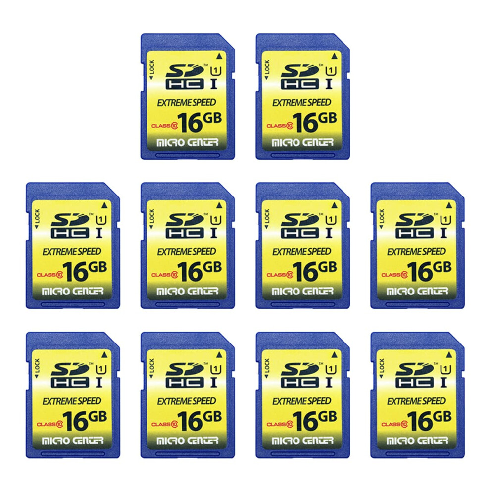 Inland 16Gb Class 10 Sdhc Flash Memory Card 10 Pack Standard Full Size Sd Card Ush-I U1 Trail Camera Memory Card By Micro Center (10 Pack) 618996746286