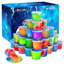 Kit de Slime Galaxie pour Enfants, 36 Pack Mini Slime Cadeaux Fête