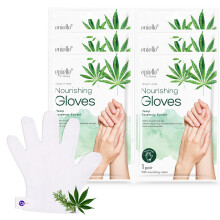 Maschere a mano nutriente EPIELLE - guanti di canapa 6 pacchetto | Trattamento idratante profondo per mani asciutte | Arricchiti con estratti natural