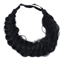 CAISHA by PRETTYSHOP Flettet h?rstykke H?rb?nd Pandeb?nd H?rtilbeh?r Sort HZ200