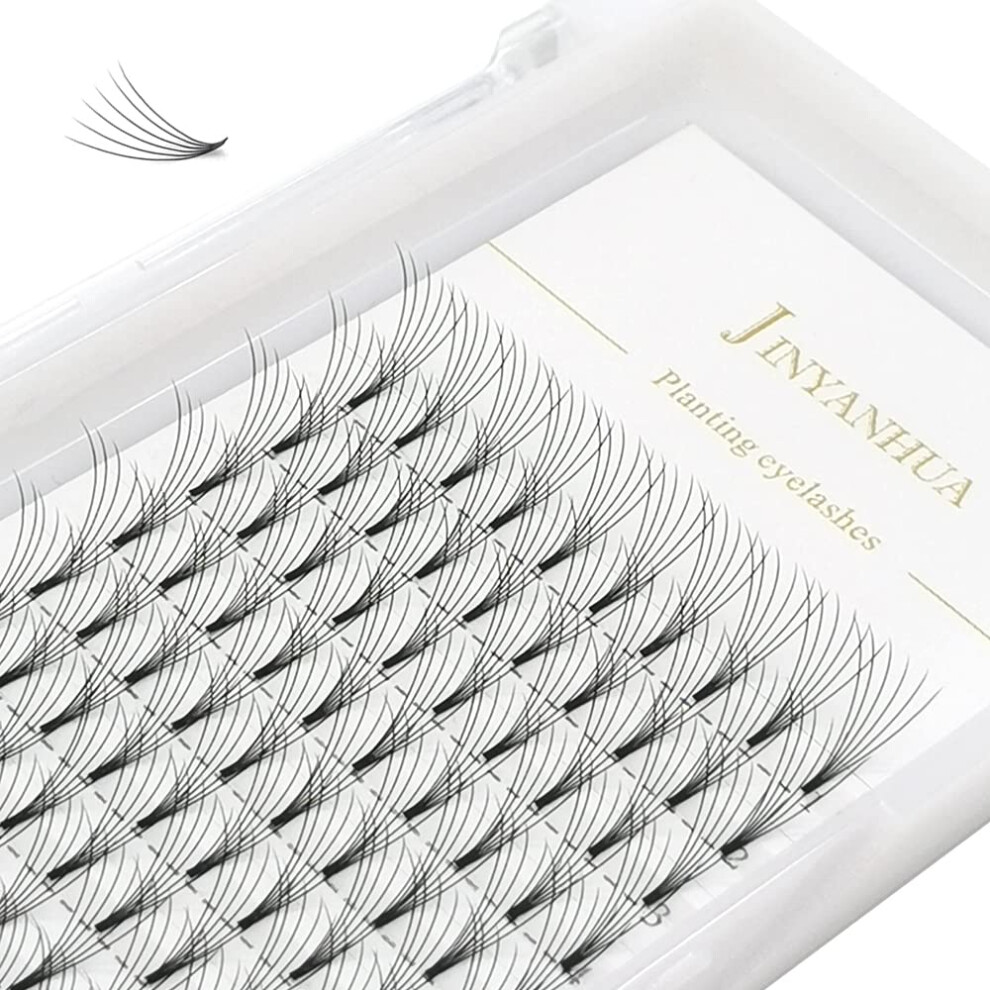 Jinyanhua Premade Eyelash Fans Extension 8-15Mm Length 4D/5D/6D/7D/8D 0.07Mm Short Stem Handmade Fans Premade Professional Eyelash Extensions Faux Min