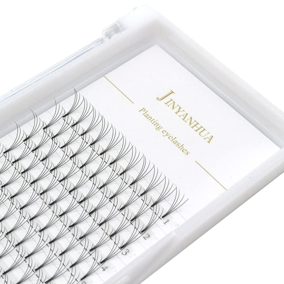 Jinyanhua Premade Eyelash Fans Extension 8-15Mm Length 4D/5D/6D/7D/8D 0.07Mm Short Stem Handmade Fans Premade Professional Eyelash Extensions Faux Min