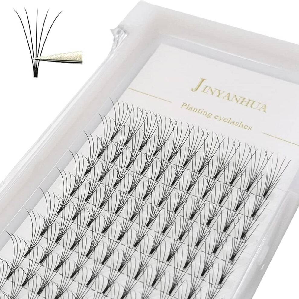 Jinyanhua Premade Eyelash Fans Extension 8-15Mm Length 4D/5D/6D/7D/8D 0.07Mm Short Stem Handmade Fans Premade Professional Eyelash Extensions Faux Min