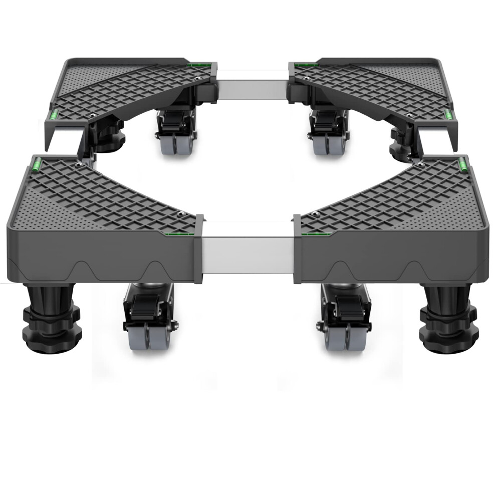 Hqo Lovl Kuhlschrankstander, Mobile Basis Mit 8 Feststellradern Und 4 Stabilen Fussen, 19,7 27,5, Verstellbarer Mobelwagen Fur Waschmaschine, Troc-image