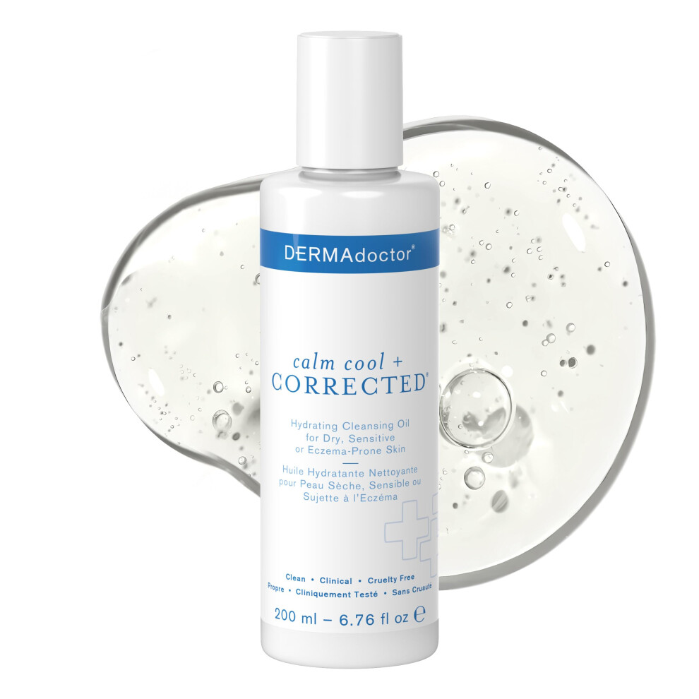 Dermadoctor Calm Cool + Corrected Dermatologist Formulated Hydrating Cleansing Oil And Makeup Remover; Gentle Face Cleanser With Jojoba Oil And Hibisc