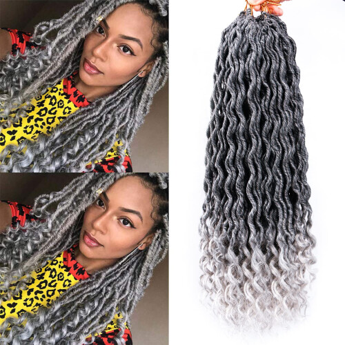 Goddess Locs Crochet Hair - 6 Packs 20 Inch Curly Faux Locs Crochet ...