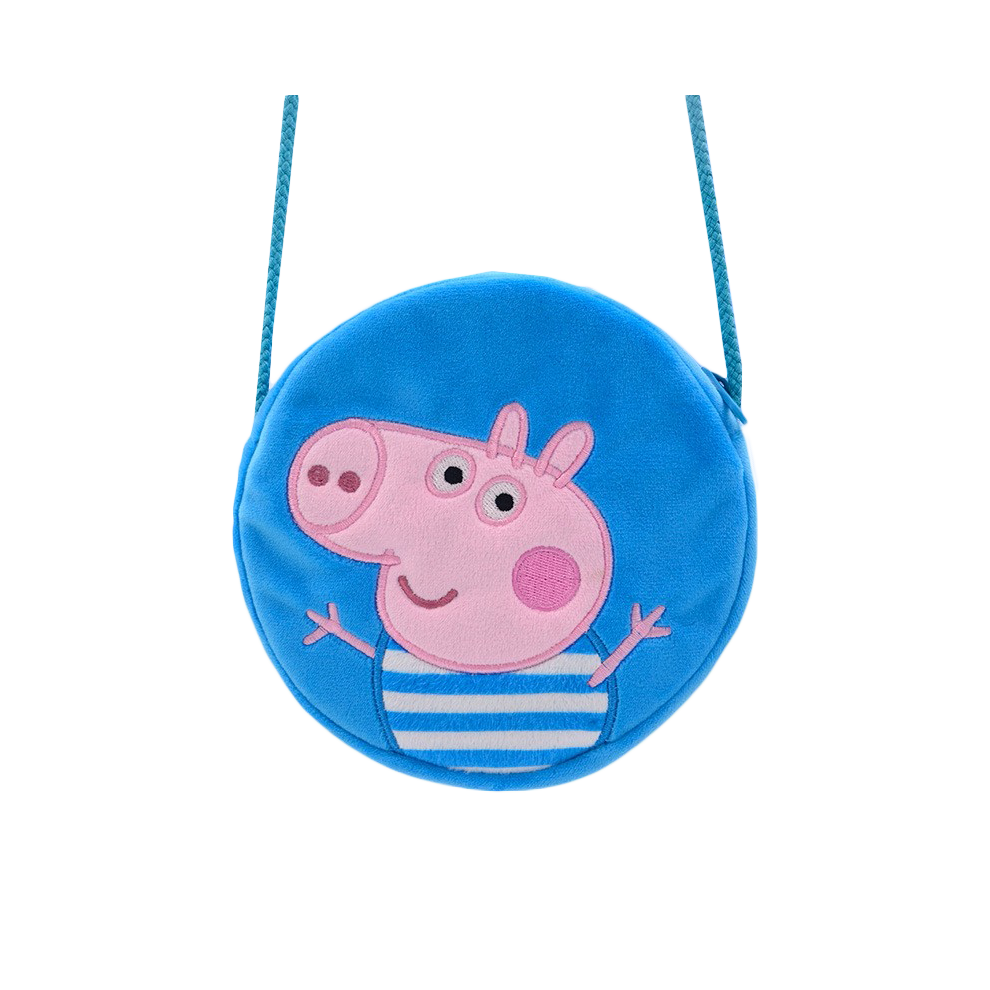 (GeorgeRound) Peppa Pig Cute Piggy Peachy Plush Handbag Female Girl Bag Shoulder Kawaii