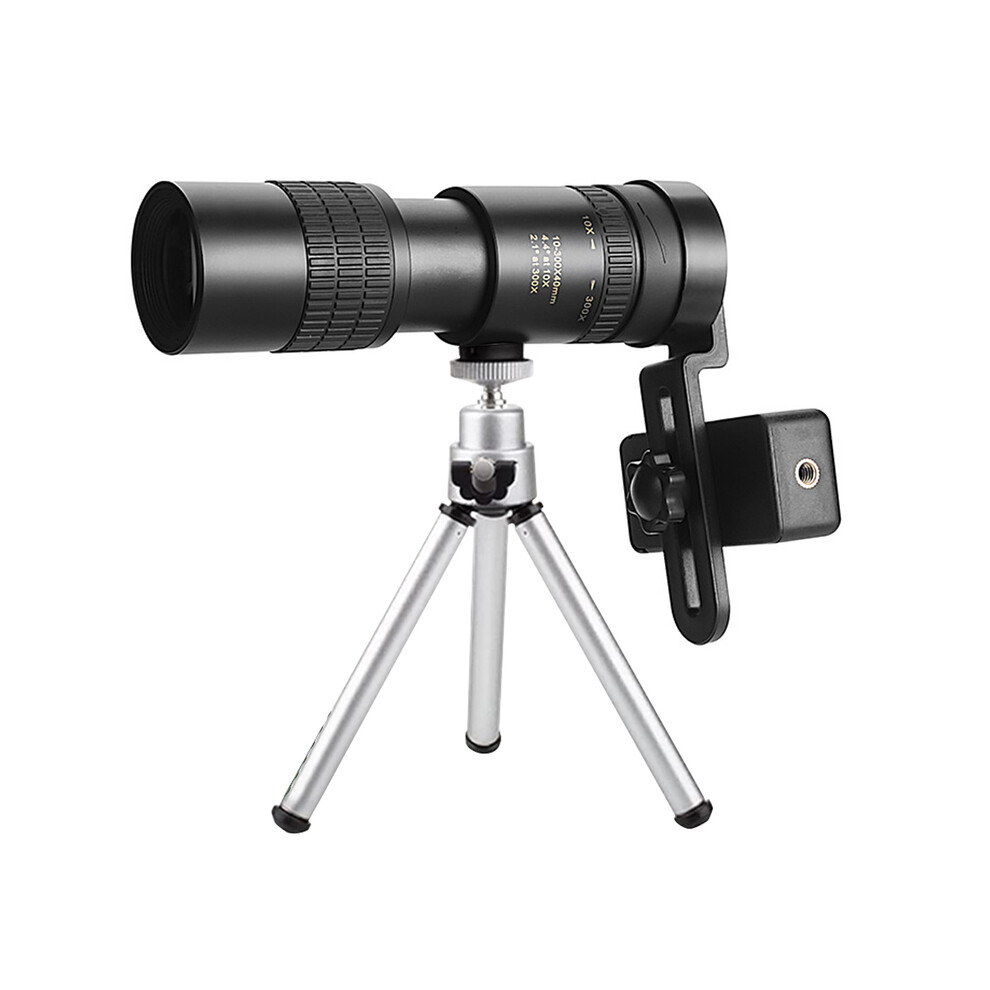 (1 Set) 10-300X40 Professional Monocular Telescope Hd Powerful Portable Binoculars Zoom High Quality Bak4-Prism Waterproof For Camping 9438795344411