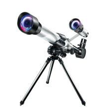 (Silver) HD High Magnification Professional Astronomical Telescope Children Students Dual-Use Science Experiment Monocular Binoculars