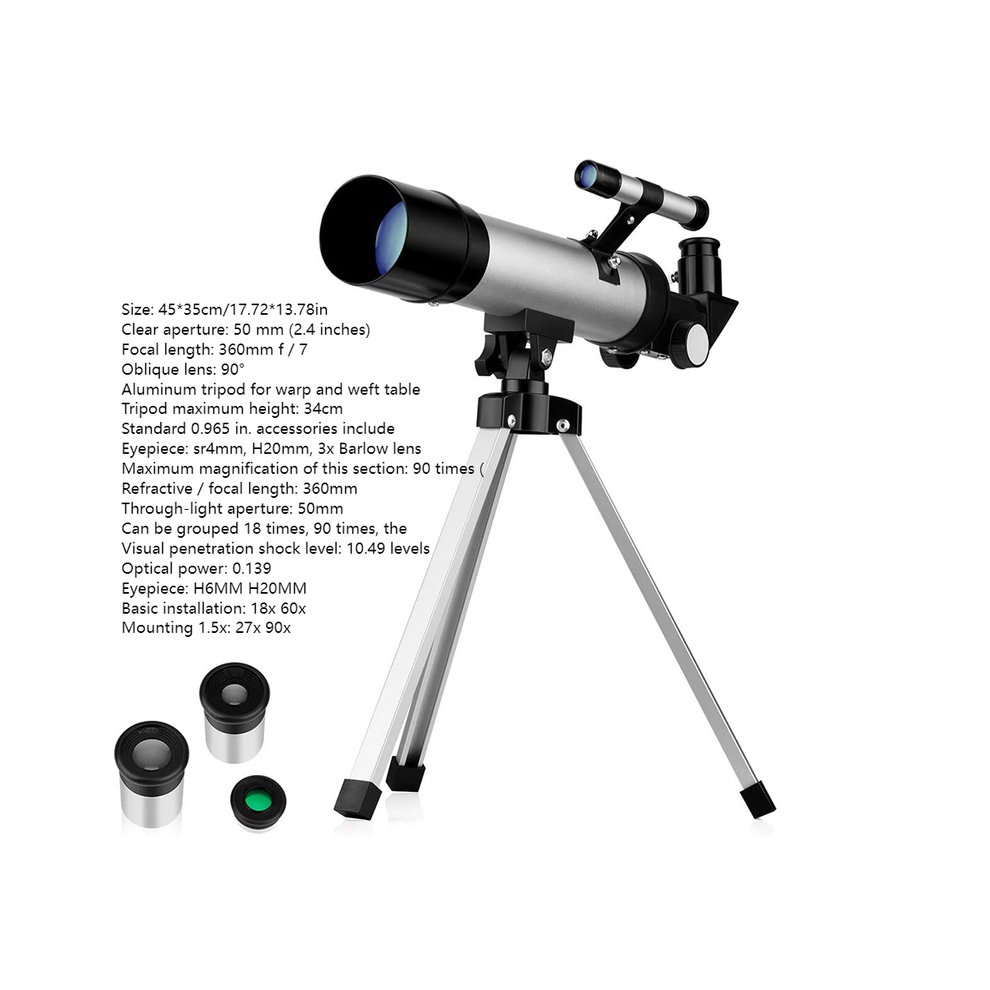 (E) Hd High Magnification Professional Astronomical Telescope Children Students Dual-Use Science Experiment Monocular Binoculars 9438795344121