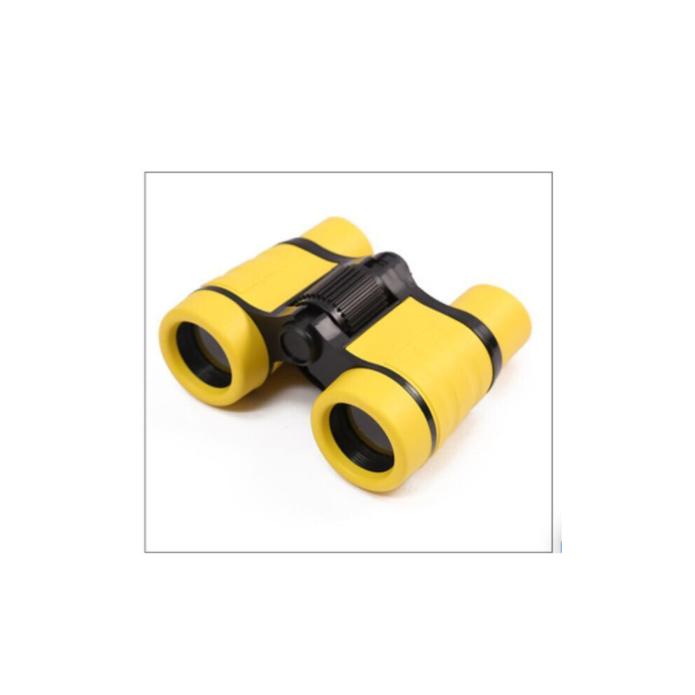 (Yellow) Adjustable Binoculars 4X30 Telescope Rubber Non-Slip Children's Portable Gift Children's Outdoor Educational Learning Binoculars Yellow 9438795345159