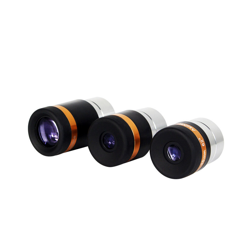 (A Set) Skyoptikst Astronomical Telescope Eyepiece 1.25'' 4Mm/10Mm/23Mm 62 Degree Wide Field Of View Aspheric Lens 9438795340987