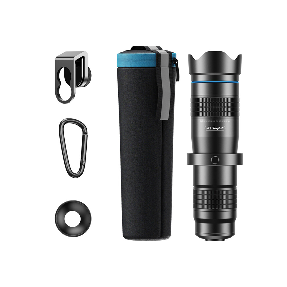 (28X Lens) 60X Monocular Telescope 36X 28X Long Range Hd Zoom Mobile Telephoto Lens Telescope For Cell Phone Powerful Spotting Scope 9438795341946