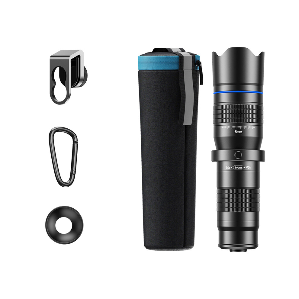 (20-40X Lens) 60X Monocular Telescope 36X 28X Long Range Hd Zoom Mobile Telephoto Lens Telescope For Cell Phone Powerful Spotting Scope 9438795341984