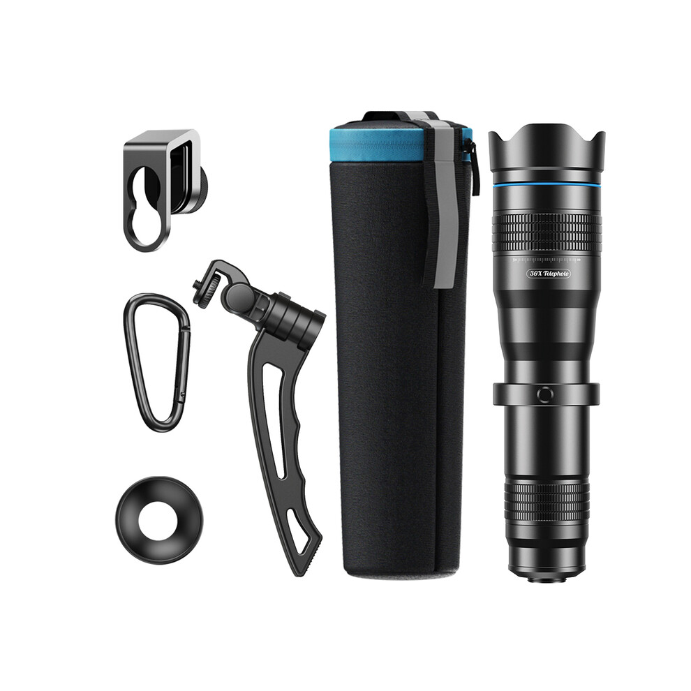 (36X Lens With Tripod) 60X Monocular Telescope 36X 28X Long Range Hd Zoom Mobile Telephoto Lens Telescope For Cell Phone Powerful Spotting Scope 9438795341977