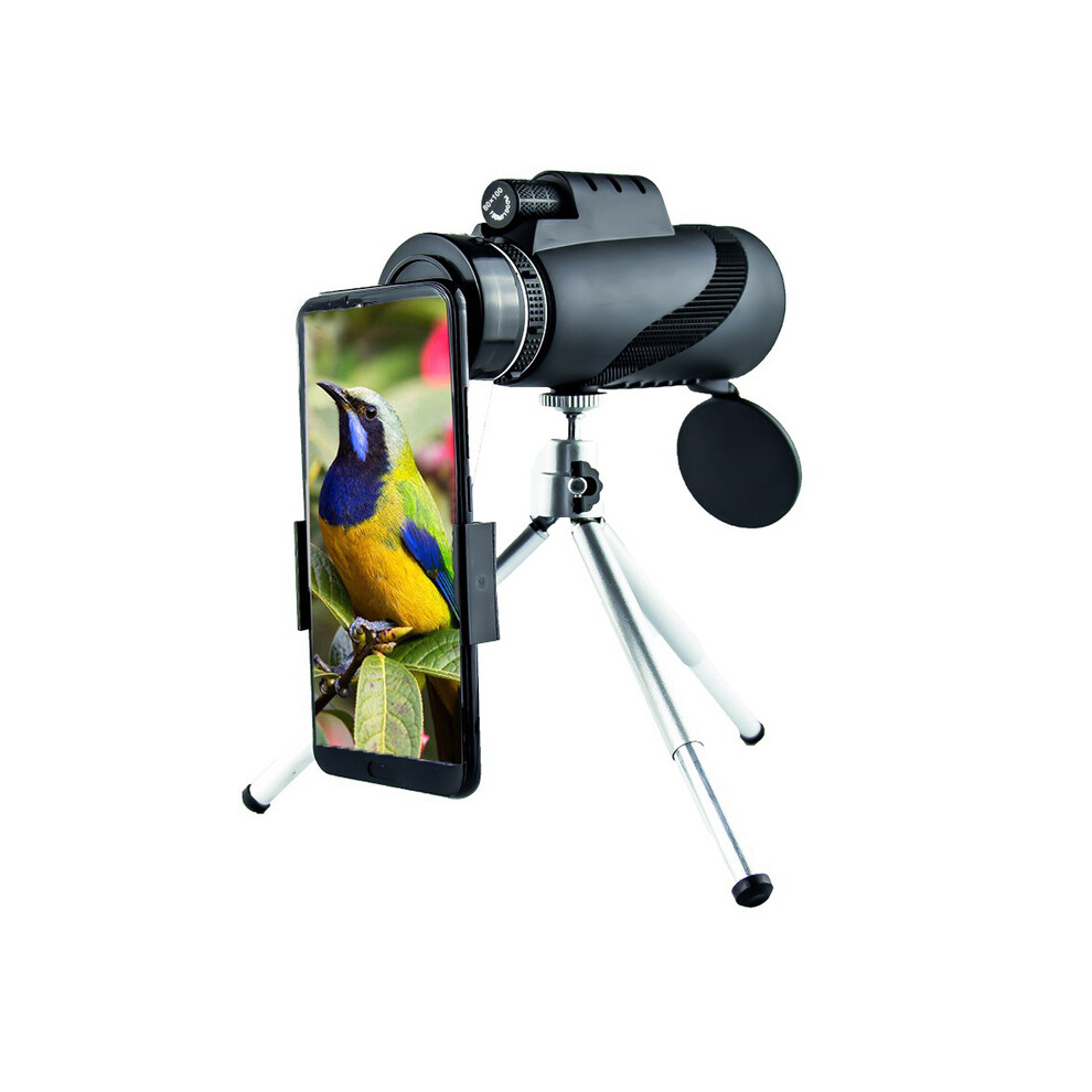 (With Tripod) Powerful 80X100 Hd Monocular Telescope Zoom Tripod Portable Monocular Telescope Day/Night Vision Camping Outdoor Telescope 9438795342813