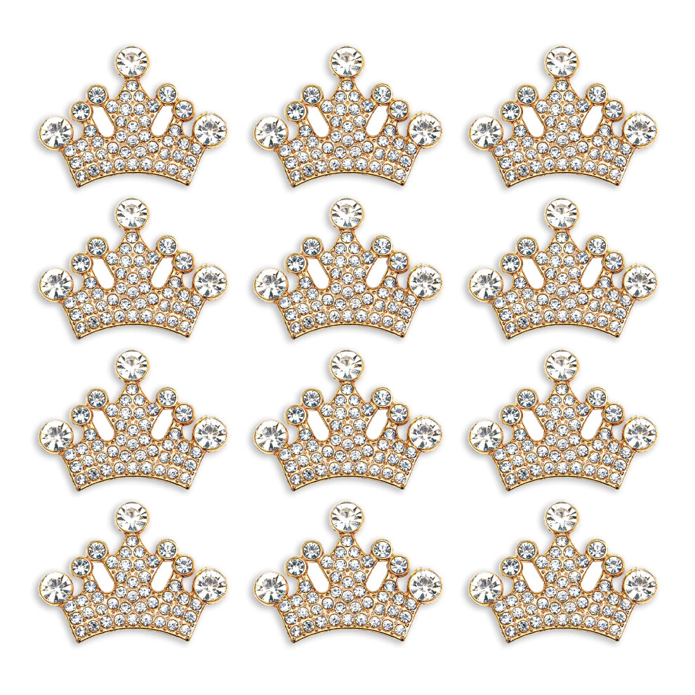 Rodvanvo 24 Piece Crown Jewelry Embellishment for DIY Handmade Hair Accessories Sneakers  Clothes  Party Decorations Gift Box  Dress Rhinestone Alloy