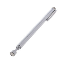 (Silvery) Portable Telescopic Easy Magnetic Pick Up Rod Stick Extending Magnet Handy Tool Telescopic Magnetic Pick Up Pen
