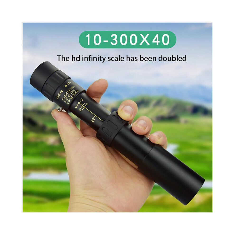(A) 4K 10-300X40mm Super Telephoto Zoom Monocular Telescope With Tripod & Clip Mobile Phone Accessories 9438795339448
