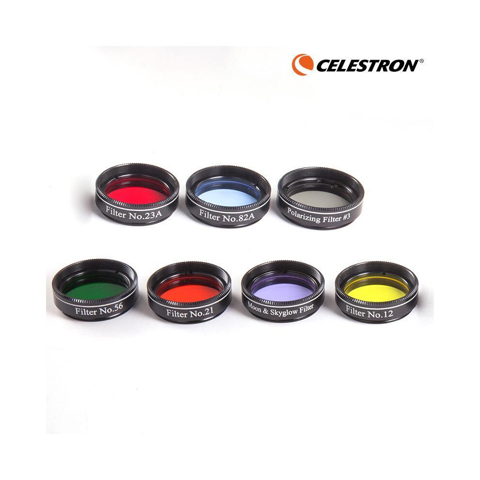 1Set 7Pcs Eyepiece Filter Astronomical Telescopes 1.25 Inch Ocular Lens Planets And Nebula Filter Moon Skyglow 7 Color 9438795340642