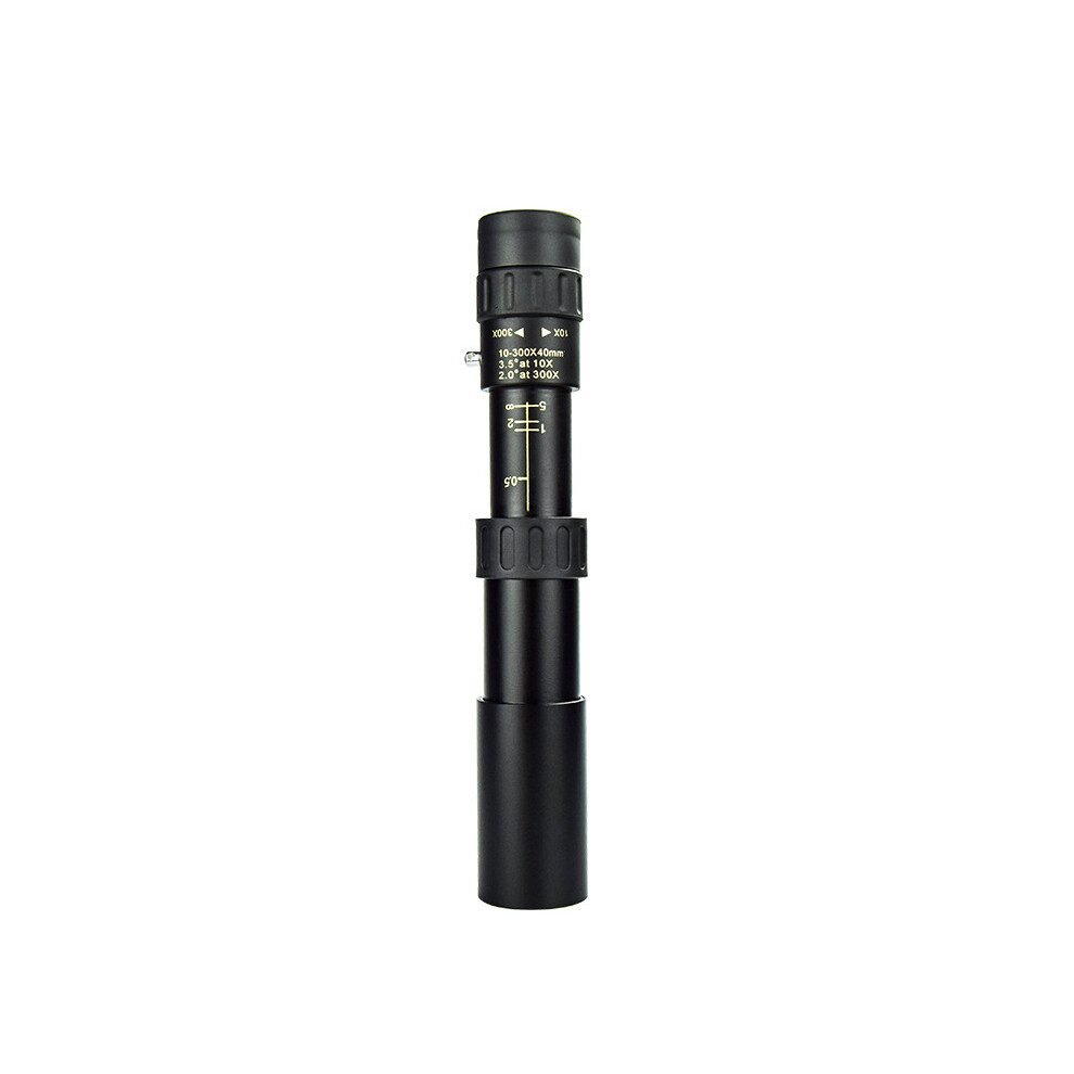 (Telephoto Only) 4K 10-300X40mm Super Telephoto Zoom Monocular Telescope With Tripod & Clip Night Vision Supports Smartphone Portable Light 9438795340215
