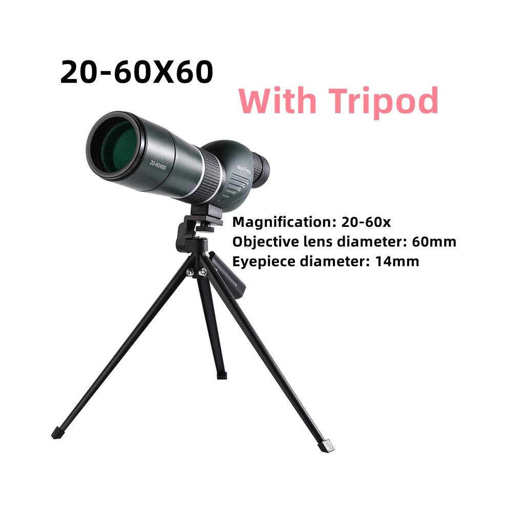(B With Tripod) New 60/70Mm Spotting Scope High Powered Monoculars Telescope Target Binoculars Astronomic Profesional Telescópio Spyglass Scope 9438795359507