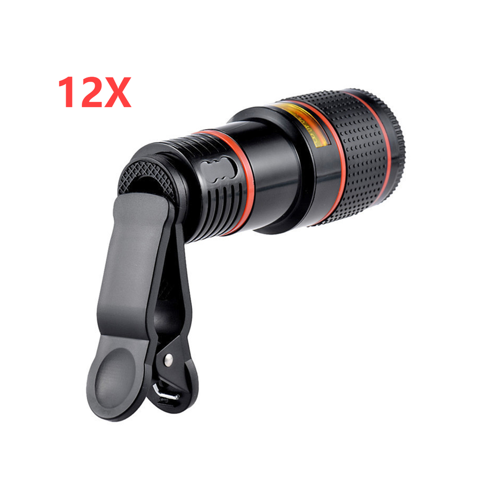 (12X) 8X 12X 20X Long Focus Mobile Phone Lens 8X Mobile Phone Telescope Hd Camera Lens External Zoom Special Lens For Camping Watching 9438795360008