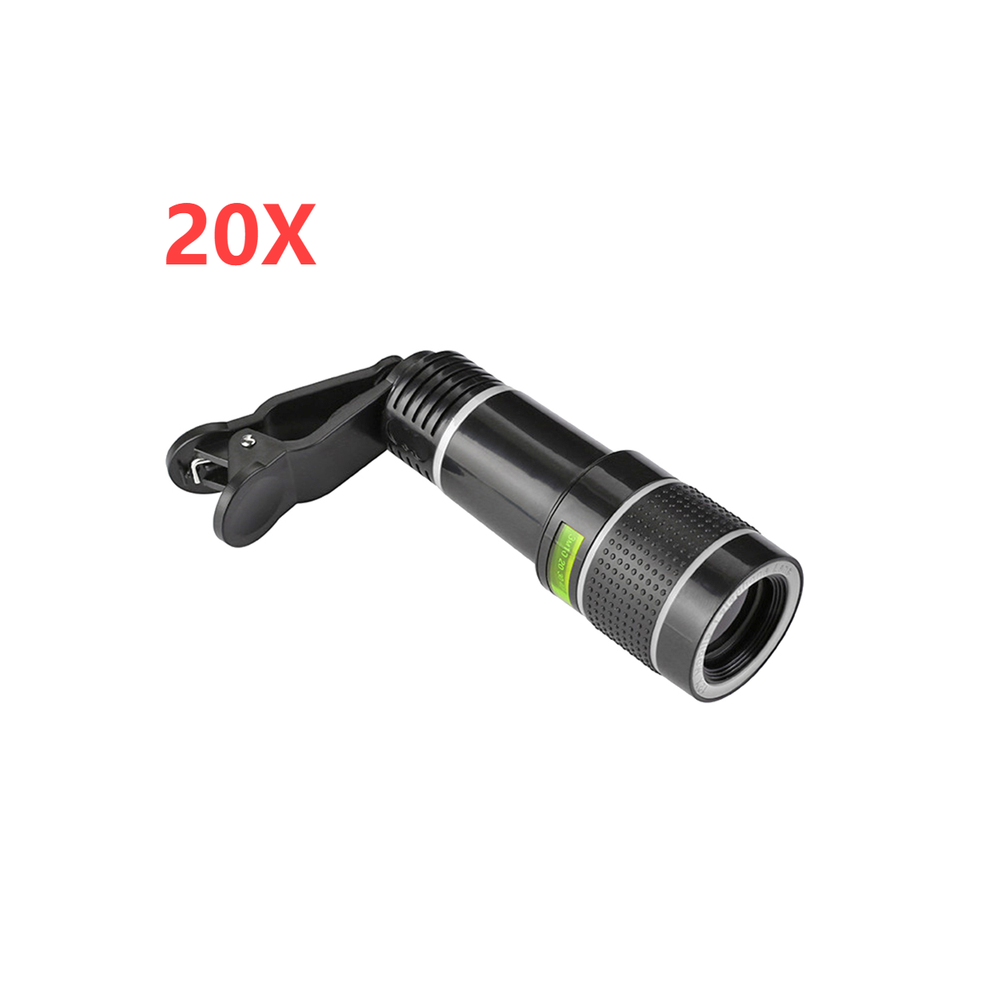 (20X) 8X 12X 20X Long Focus Mobile Phone Lens 8X Mobile Phone Telescope Hd Camera Lens External Zoom Special Lens For Camping Watching 9438795360015