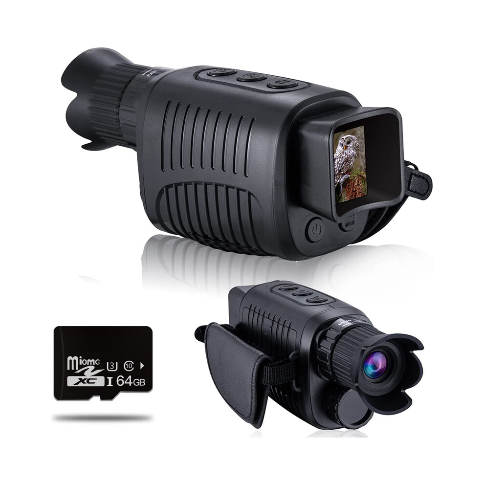 (R7 Add 64G) 1080P Hd Monocular Night Vision Device Infrared 5X Digital Zoom Hunting Telescope Outdoor Day Night Dual Use Full 300M Dark 9438795360039