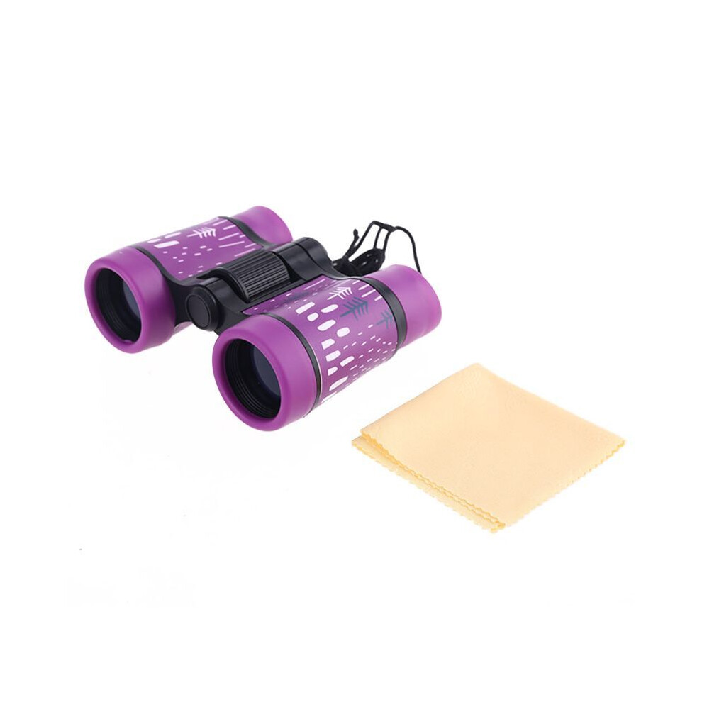 (Purple) 4X30 Binoculars Plastic Children Colorful Lightweight Telescope For Kids Compact Eyepiece Optical Objective Lens Outdoor Toys Purple 9438795338519
