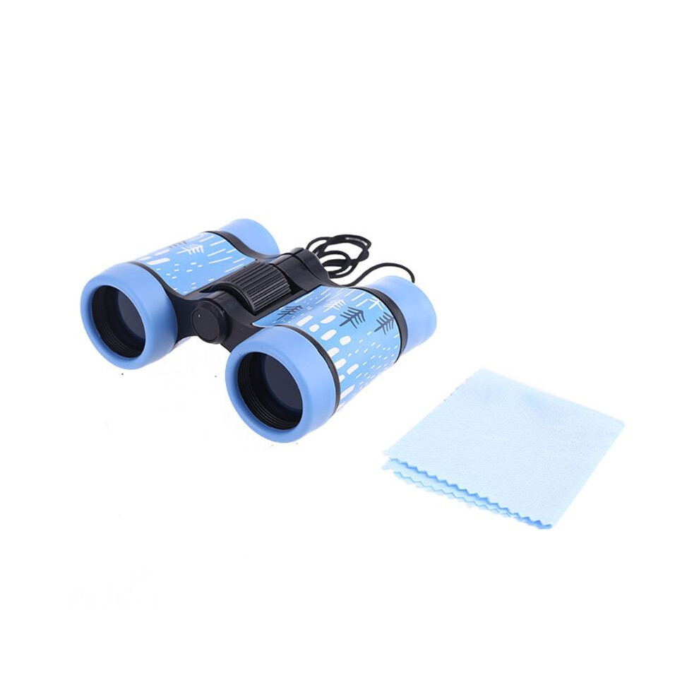 (Blue) 4X30 Binoculars Plastic Children Colorful Lightweight Telescope For Kids Compact Eyepiece Optical Objective Lens Outdoor Toys Blue 9438795338496