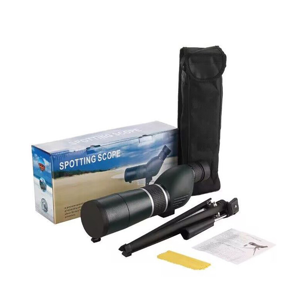(With Tripod) 20-60X60 Spotting Scope Zoom Monocular Powerful Telescope Bak4 Prism Waterproof Anti-Fog For Camping Bird Watching Landscape 9438795358326
