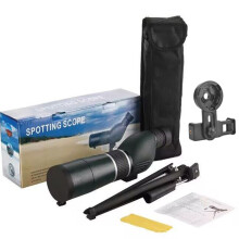 (With tripod and clip) 20-60X60 Spotting Scope Zoom Monocular Powerful Telescope Bak4 Prism Waterproof Anti-Fog For Camping Bird Watching Landscape
