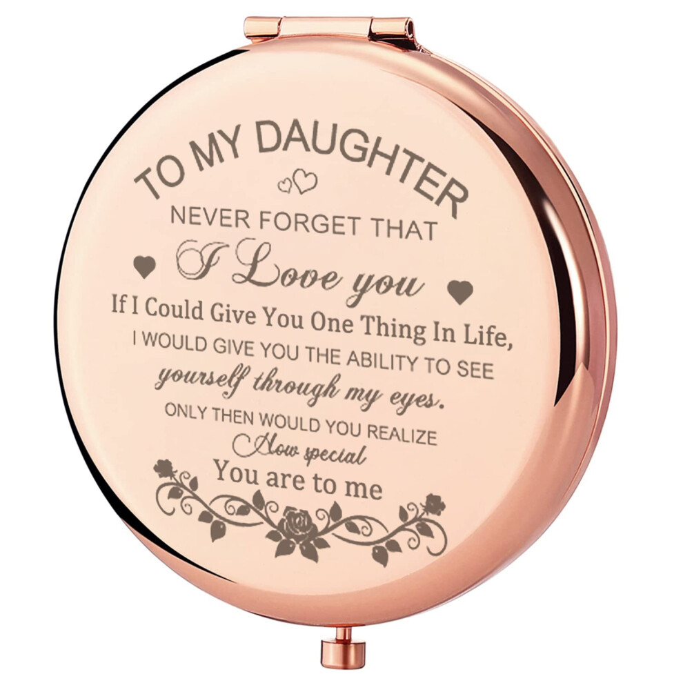 Gaolziuy Daughter Gifts From Mom Rose Gold Daughters Compact Mirror Birthday Gifts For Daughter From Mother Graduation Wedding Anniversary Chr