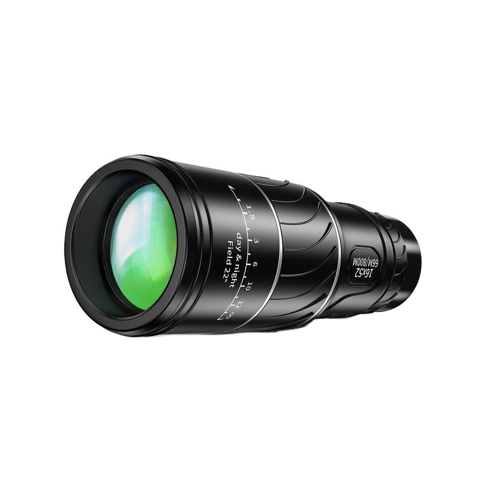 (Black) Hd 16X52 High Powerful Telescope Monoculars 66 / 800M Plastic Professional Monocular Outdoor Sports Camping Equipment Black 9438795337673