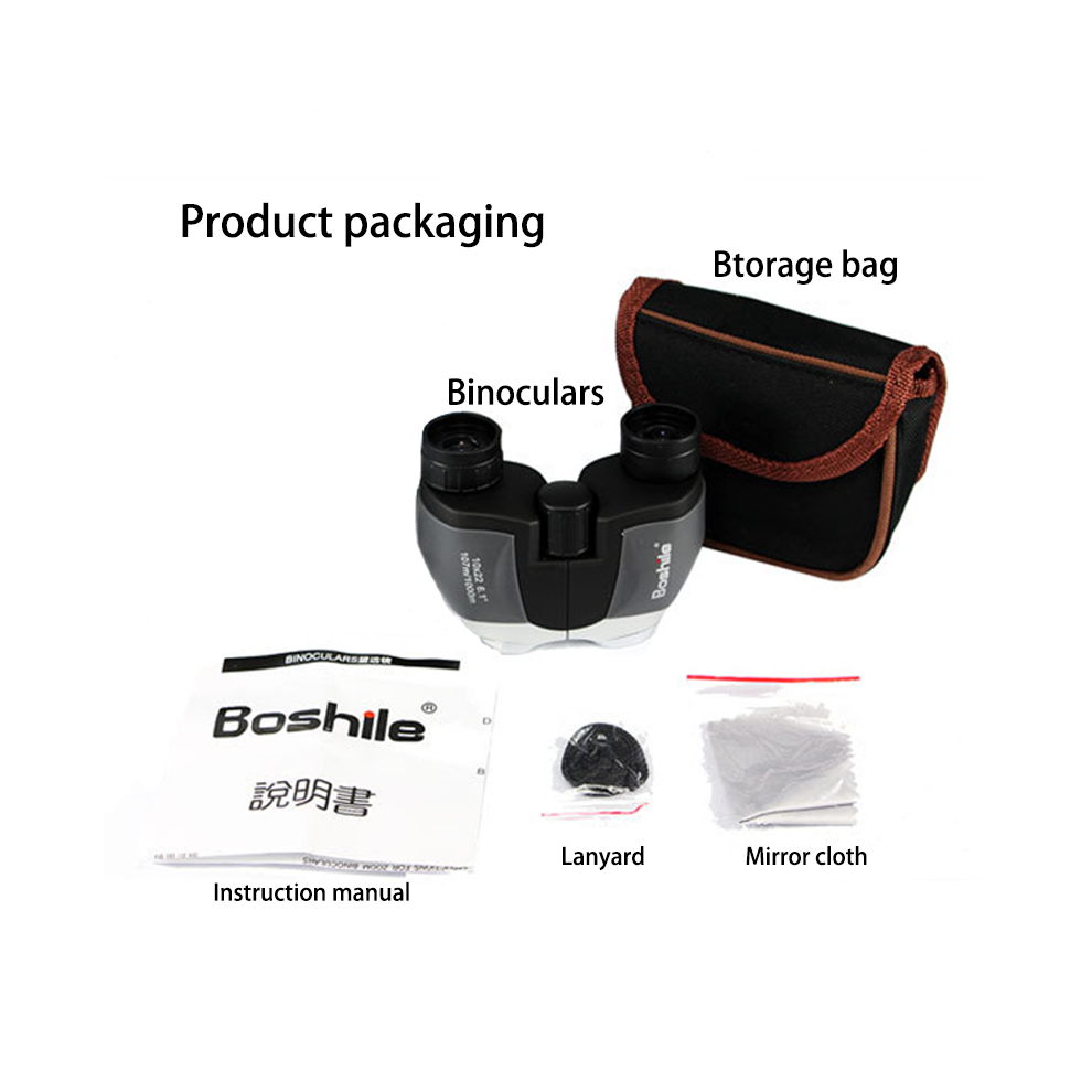 (10X22 Binoculars) Boshile Binoculars 10X22 Mini Compact Telescope Lll Night Vision Monocular Long Range Binoculos High Power Telescópio Binoculo 9438795359163