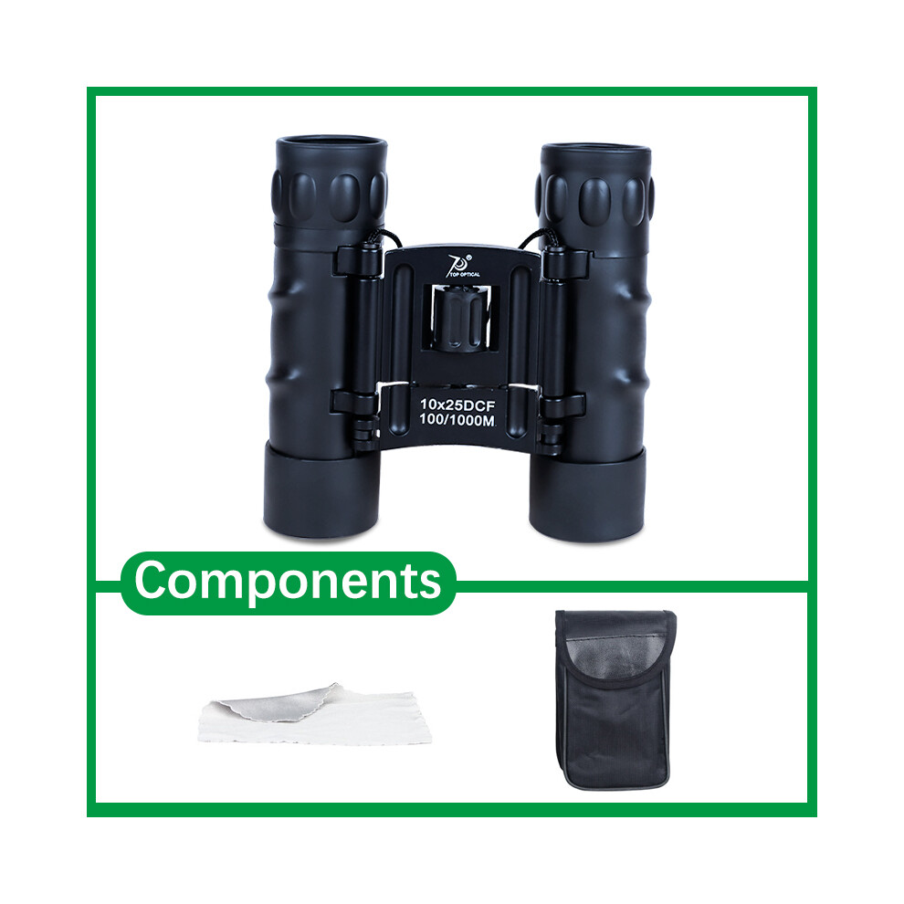 (10X25) Professional 12X32 Binoculars Portable Telescope With Lanyard Carry Bag Real High Magnification Bak4 Prism 9438795359217