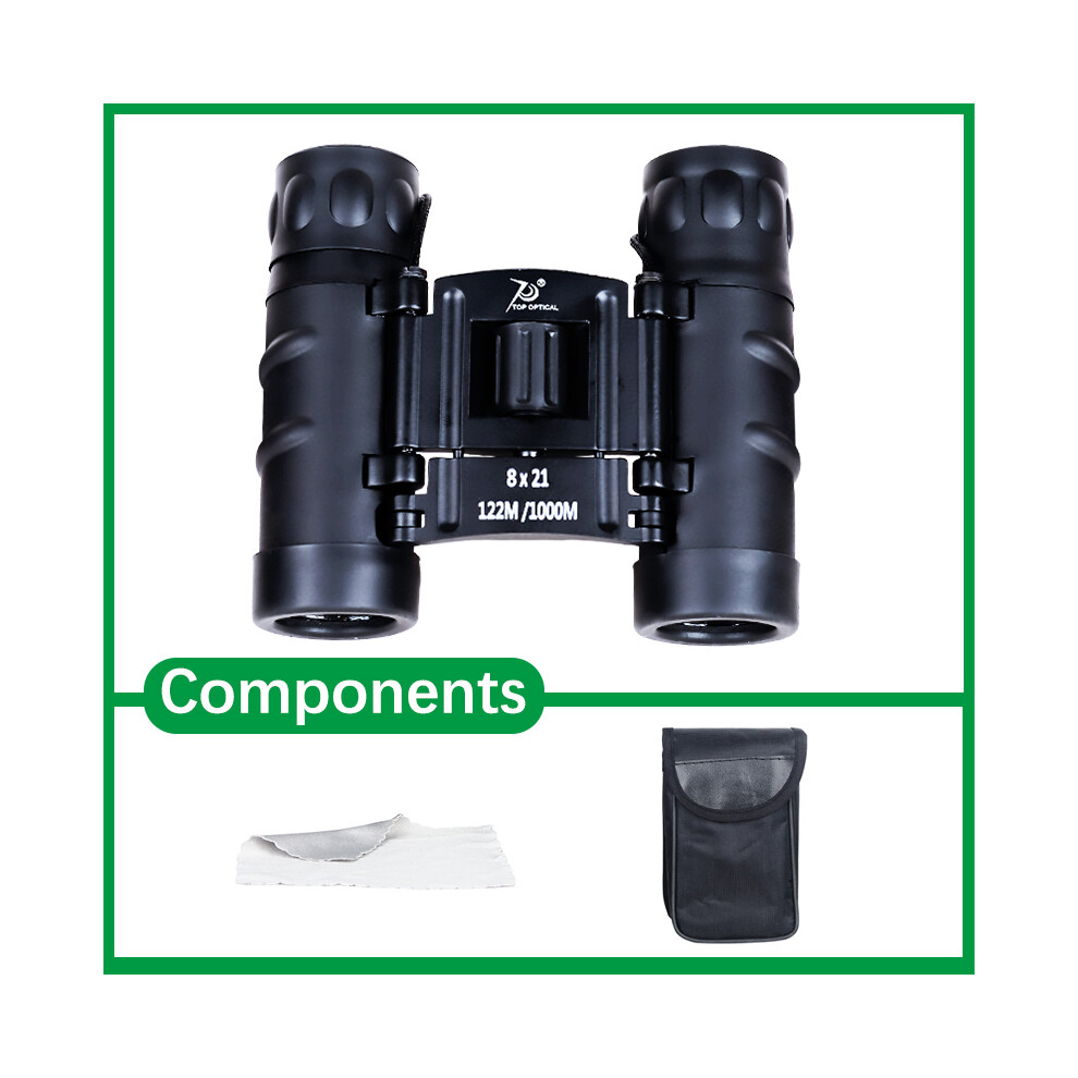 (8X21) Professional 12X32 Binoculars Portable Telescope With Lanyard Carry Bag Real High Magnification Bak4 Prism 9438795359200