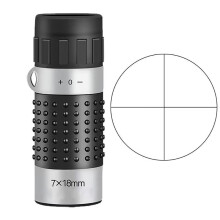 (Crosses) Mini 7x Magnifying Telescope Monocular Crosshairs Rangefinder Differentiation line for Hunting Golf Hiking Bird Watching Travel