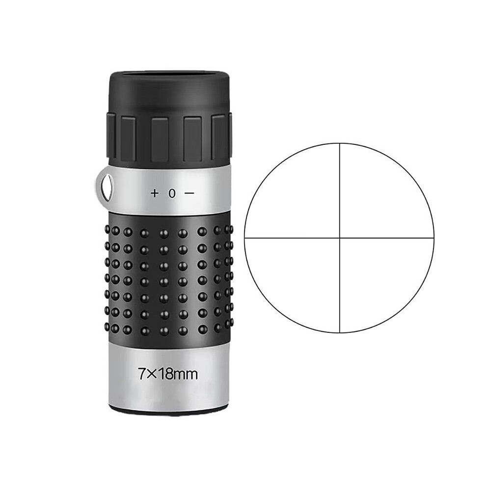 (Crosses) Mini 7x Magnifying Telescope Monocular Crosshairs Rangefinder Differentiation line for Hunting Golf Hiking Bird Watching Travel