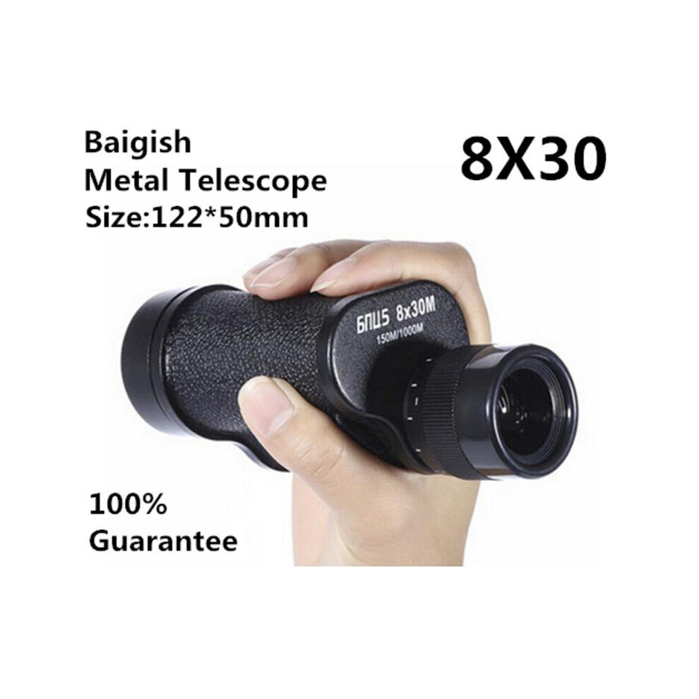 (8X30 ) Metal Russian Military Monocular Telescope Bak4 Hd Professional Spyglass Fmc Night Vision Monocular Binoculars Hunting Camping Black 9438795356278