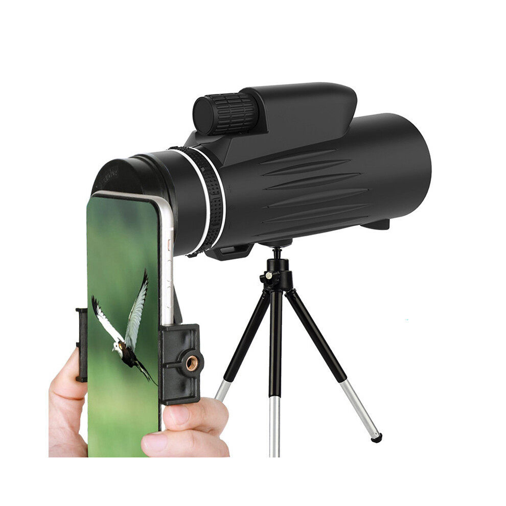 (Add Tripod And Clip) 12X50 Monocular Telescope Hd Bak4 Prism Scope With Phone Clip Tripod For Hunting Birdwatching Telescope 9438795355127