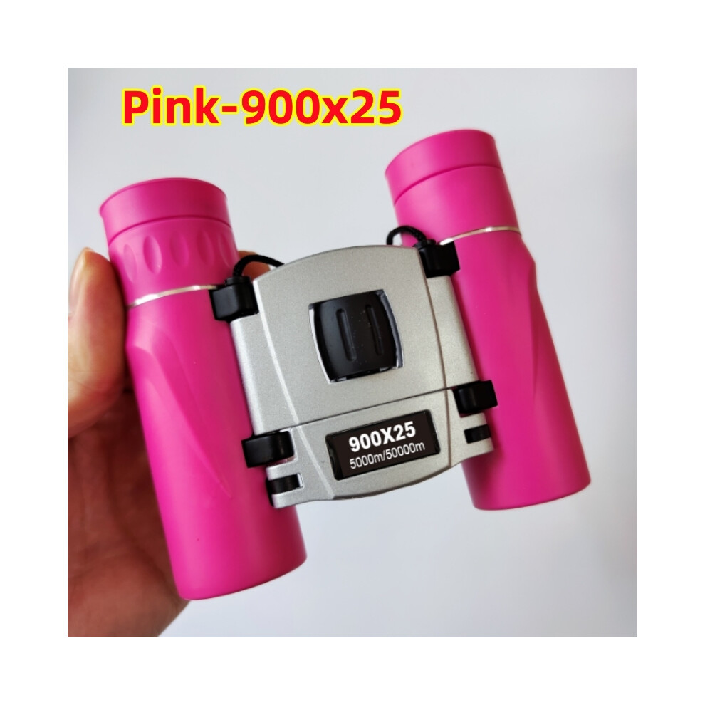 (-900X25) Binoculars Hd Portable Long Range Professional Spyglass Monocular Telescope Bak4 Fmc Compact Optics For Outdoor Hunting Hiiking Pink 9438795356100