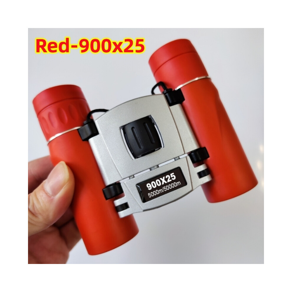 (-900X25) Binoculars Hd Portable Long Range Professional Spyglass Monocular Telescope Bak4 Fmc Compact Optics For Outdoor Hunting Hiiking Red 9438795356070