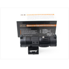 (3x) Tactical Aluminum Alloy High Quality Rail Mount 3X Magnifier With Flip To Side Monocular Telescope Scope Sight