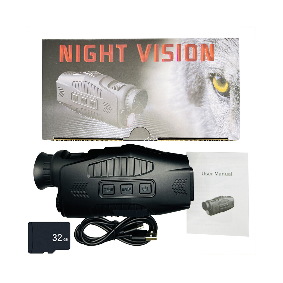 (With 32Gb) R11 Monocular Night Vision Device 5X Digital Zoom Infrared Night Vision Hunting Telescope Outdoor Day Night Dual Use Full 300M 9438795352720