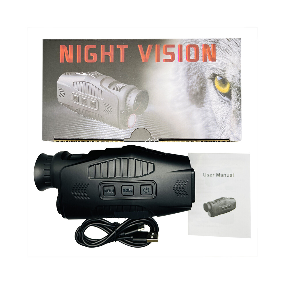 (R11 Night Visions) R11 Monocular Night Vision Device 5X Digital Zoom Infrared Night Vision Hunting Telescope Outdoor Day Night Dual Use Full 300M 9438795352713