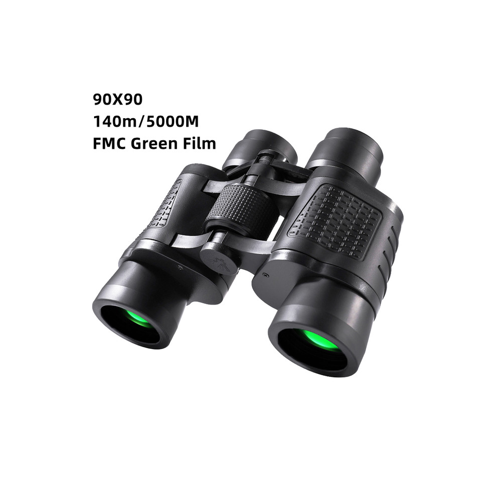 (90X90 Film) Binoculars 80X80 High Definition Twilight Night Vision Outdoors Portable Coordinate Ranging Adult Major High Power Telescope Green 9438795352805